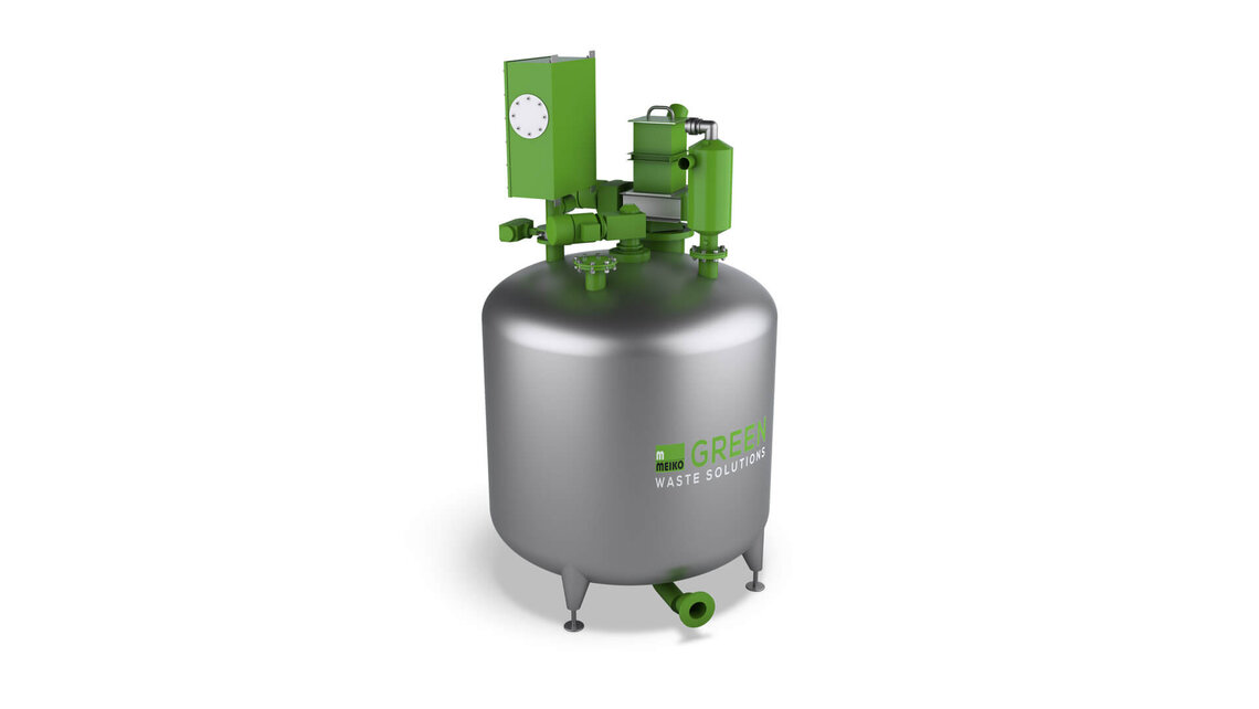 MEIKO GREEN Sammeltank für Vakuumsysteme zum geruchsneutralen Lagern von Speiseresten und Küchenabfall.