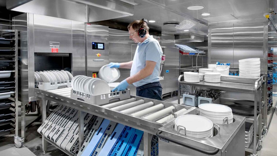 Spülküche an Bord Spülküche an Bord