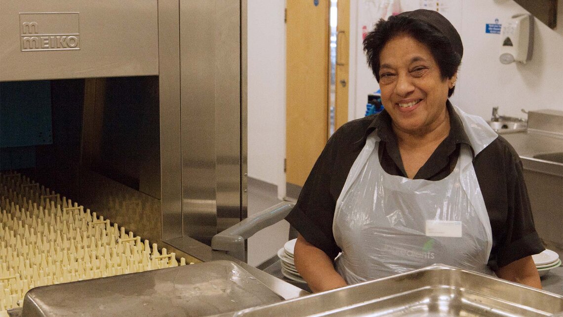 St. Georges is catering assistant Mrs Jean Chutkhan