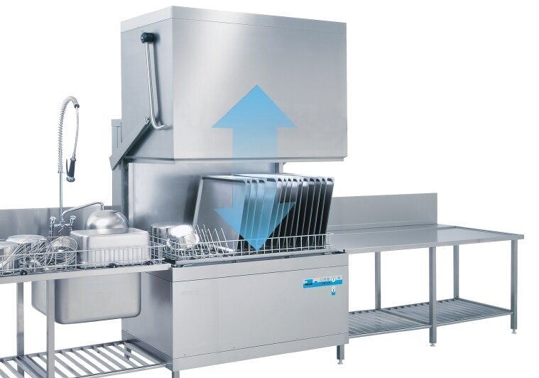 Pot washer entry height Pot washer entry height
