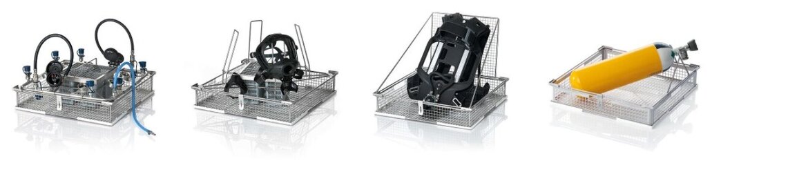 Modular rack system for appliance for disinfecting BA masks Modular rack system for appliance for disinfecting BA masks