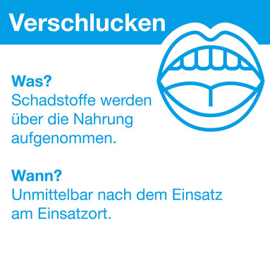 Schadstoffe werden beim Essen aufgenommen. Schadstoffe werden beim Essen aufgenommen.