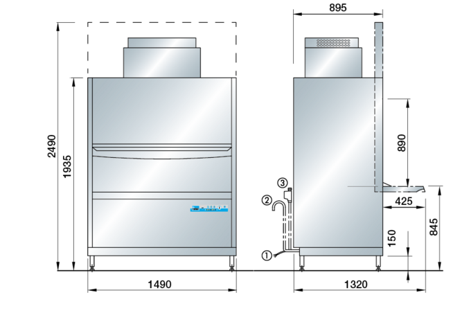 Dimensions FV 250.2 EN Dimensions of FV 250.2