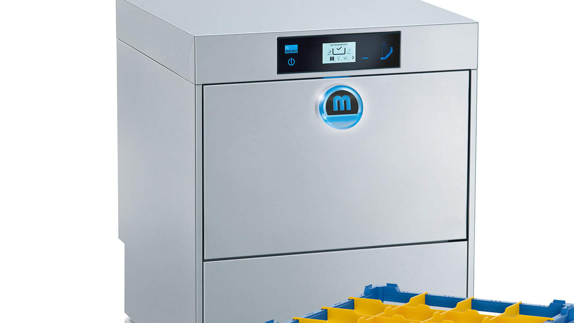 Untertisch-Spülmaschine M-iClean U mit Spülkörben für Flaschen und Gläser – eine Zwei-in-Eins-Lösung. Untertischspülmaschine M-iClean U von MEIKO