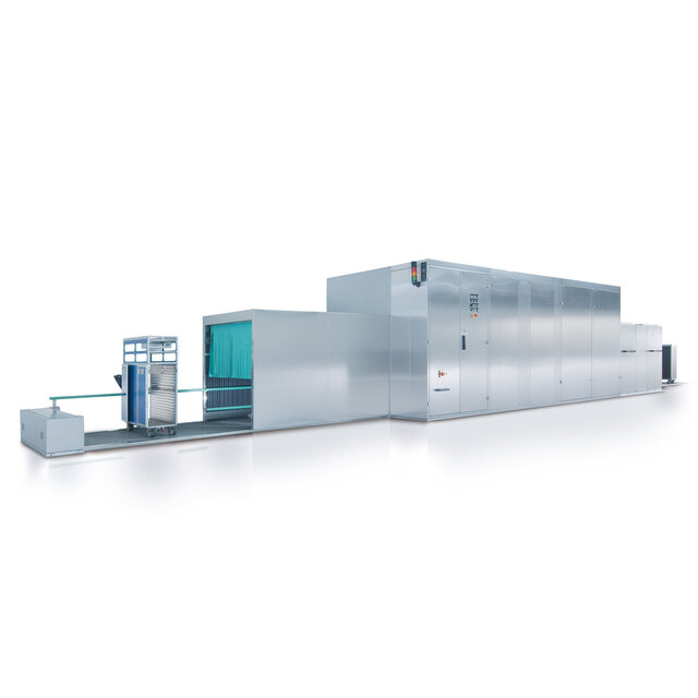 Vista exterior del sistema de lavado de contenedores