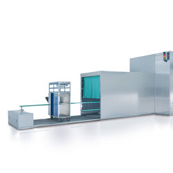 Vue extérieure du système de lavage des conteneurs