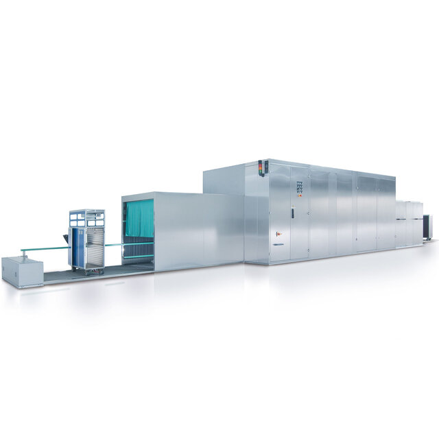 Vista exterior del sistema de lavado de contenedores