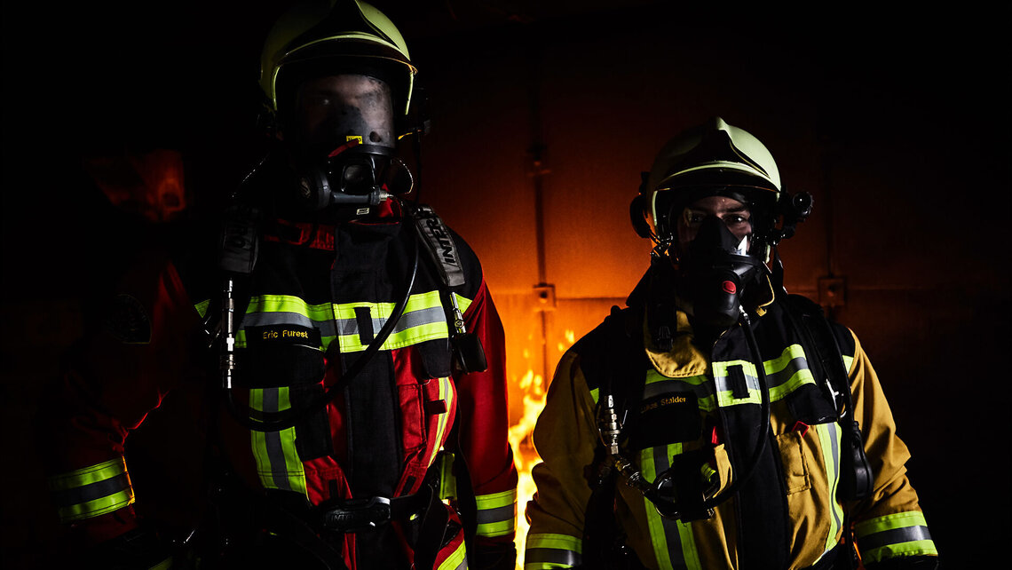 Atemschutzmasken Feuerwehrübung