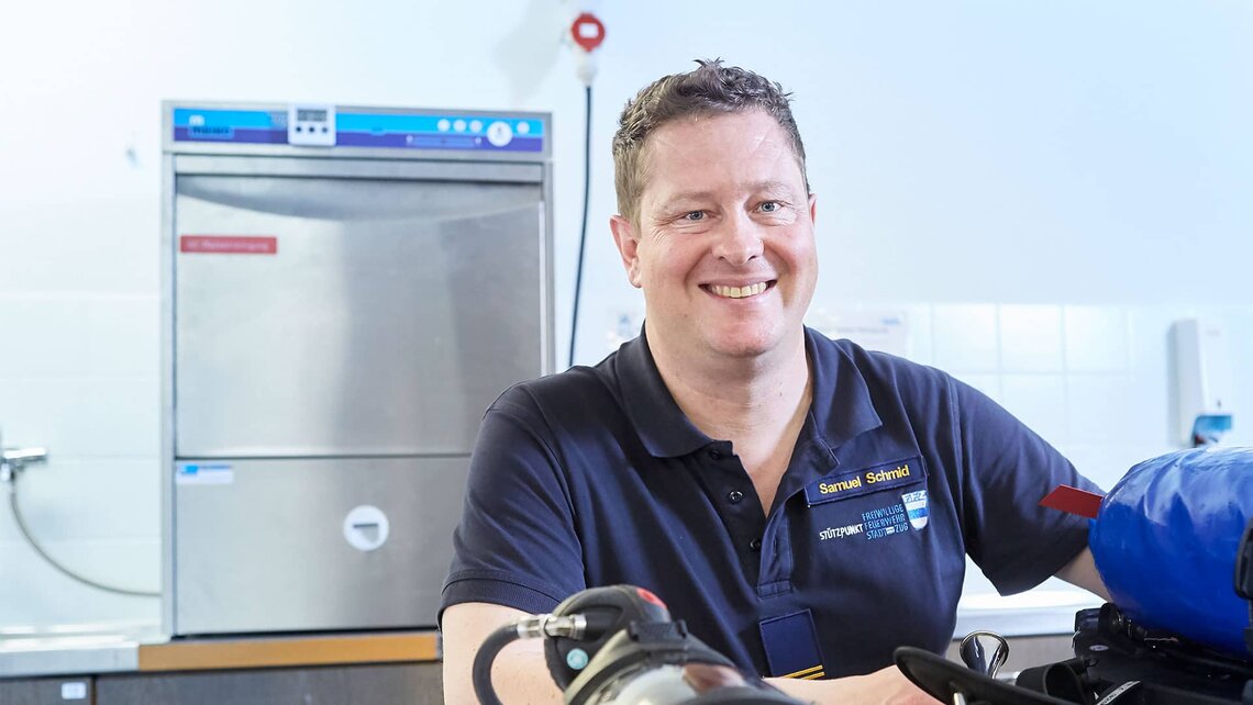 Samuel Schmid, Fachbereichsleiter Logistik, Freiwillige Feuerwehr Zug (CH)