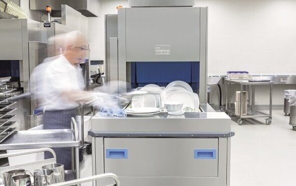 choosing the right commercial dishwasher unloading the commercial dishwasher