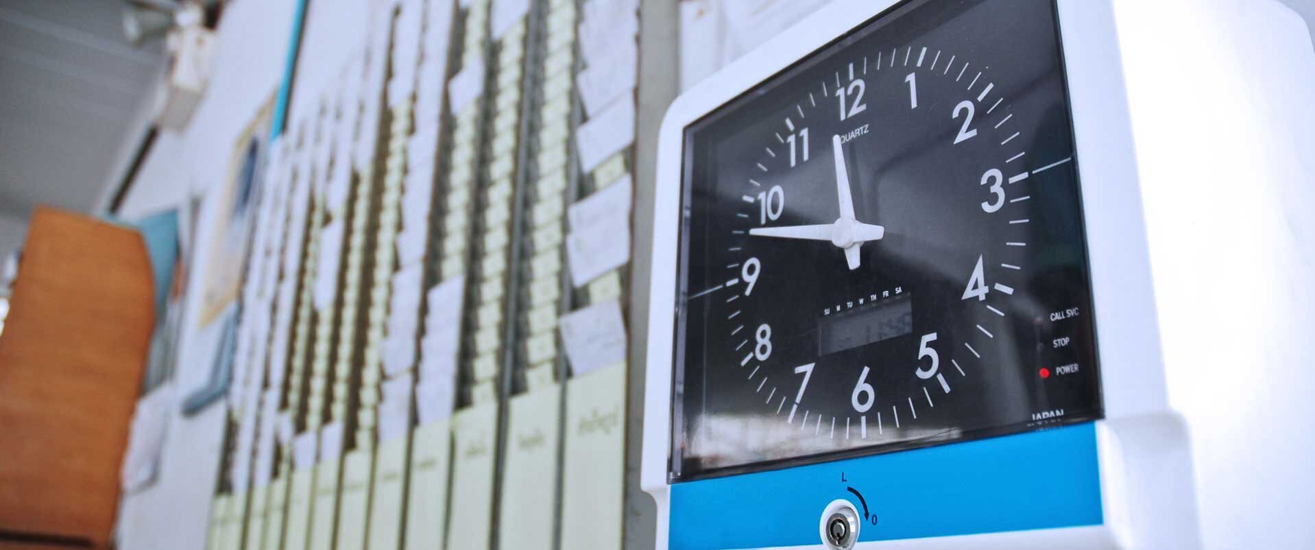 Manually created rosters waste time and money Analog time recording with plug boards