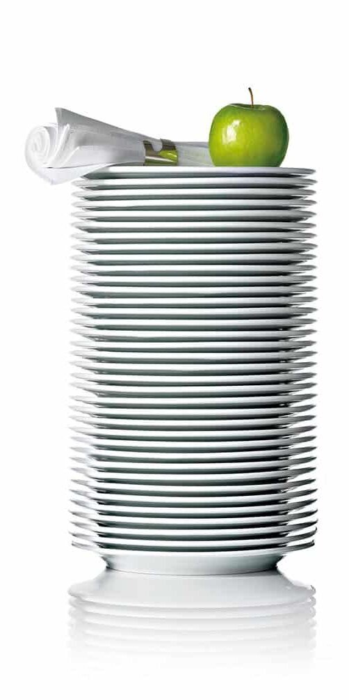Plate stack apple stack of plates apple