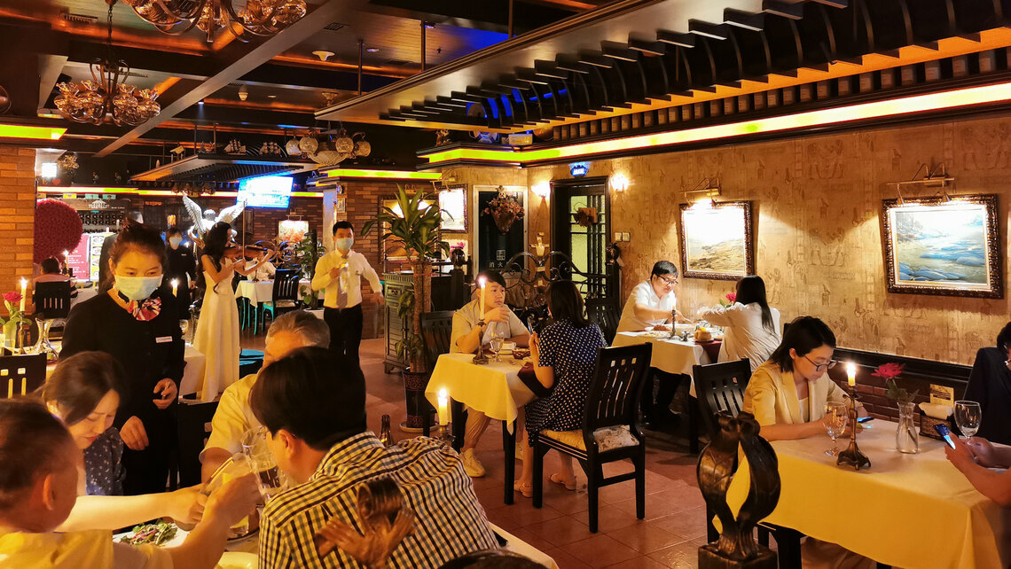 Many customers return to the restaurant after the resumption of business