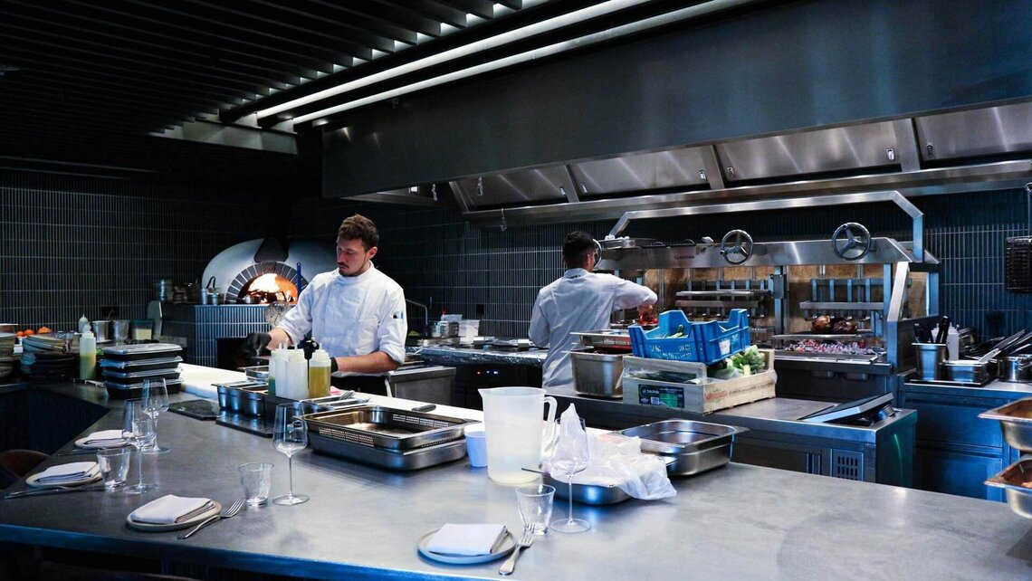 Live fire cooking in Nela Restaurant
