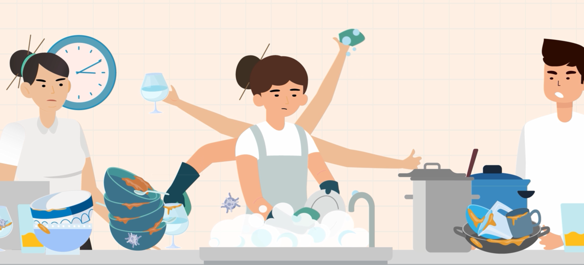 Lavage manuel illustration