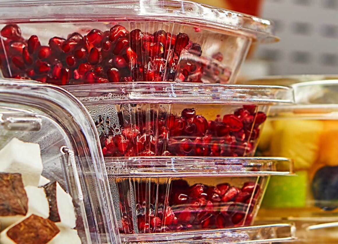Fruit packed in plastic boxes Fruit packed in plastic boxes