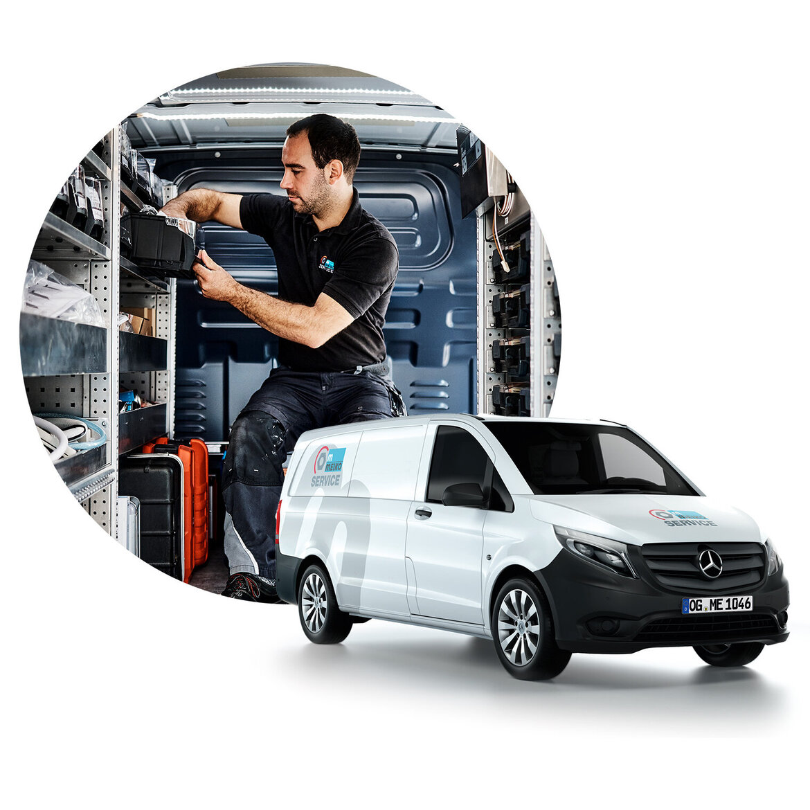 MEIKO Service Mitarbeiter und Fahrzeug