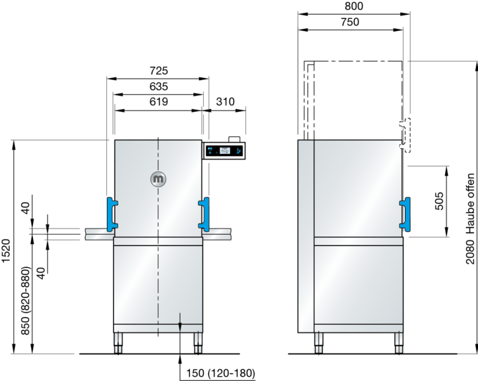 Lave-vaisselle à hotte Lave-vaisselle à capot M-iClean
