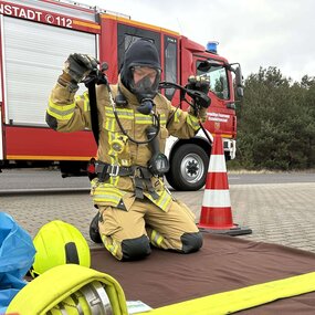 Tragegestell absetzen